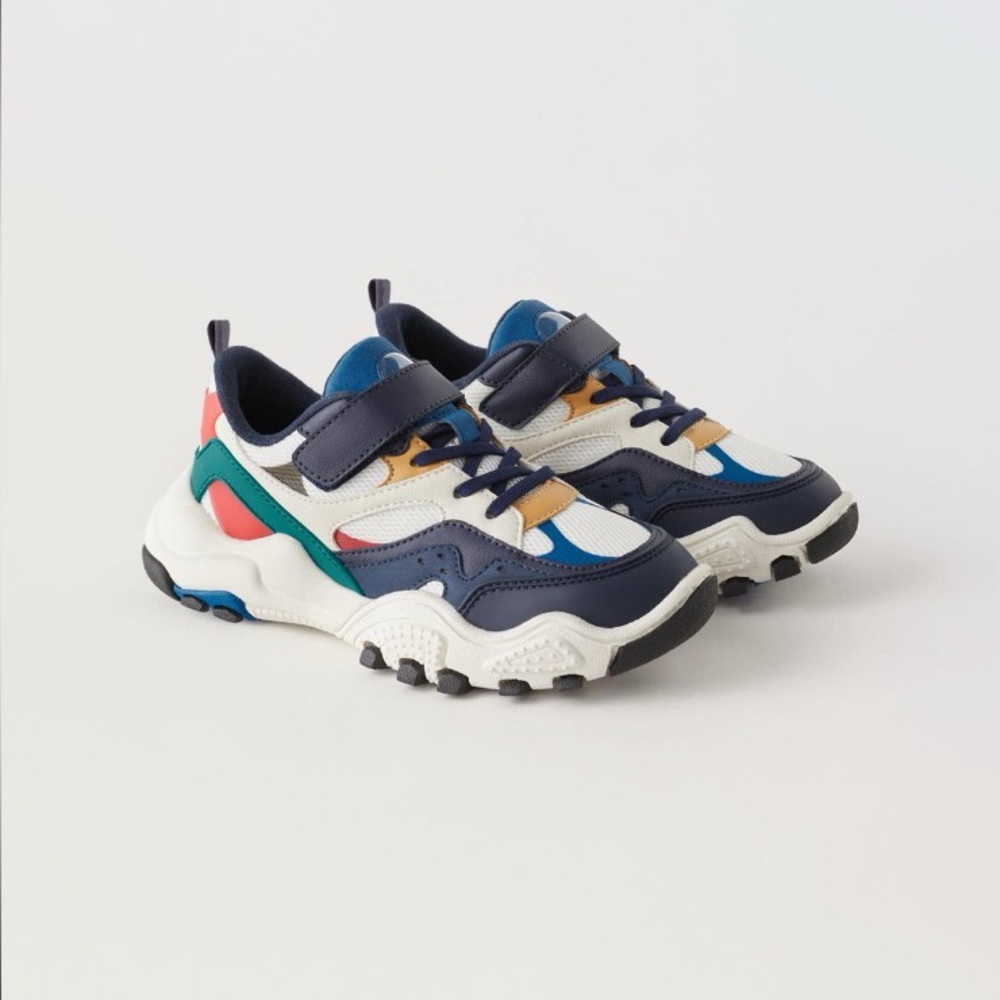 Zara kids, multi color sneakers, 13.5 (7.5 inches)
